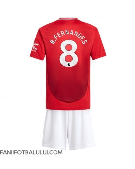 Manchester United Bruno Fernandes #8 Echipament de Fotbal Replică 2024-25 Copii Acasa (+ Șorturi)